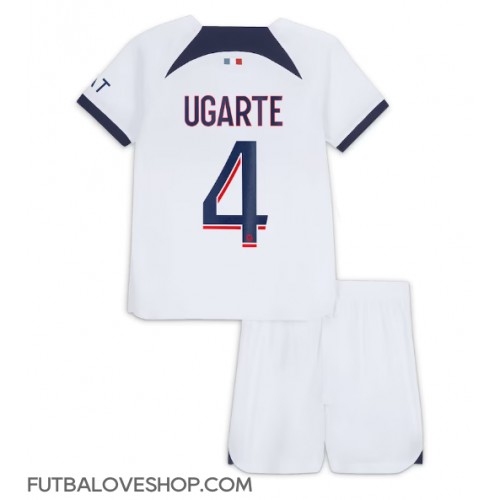 Dres Paris Saint-Germain Manuel Ugarte #4 Preč pre deti 2023-24 Krátky Rukáv (+ trenírky)